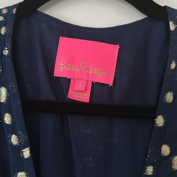 Lilly Pulitzer Navy Clip Dot Dress - Picture 3 of 5